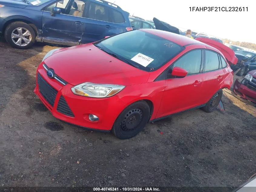 2012 Ford Focus Se VIN: 1FAHP3F21CL232611 Lot: 40745241