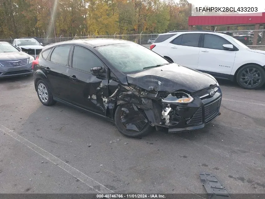 2012 Ford Focus Se VIN: 1FAHP3K28CL433203 Lot: 40746766