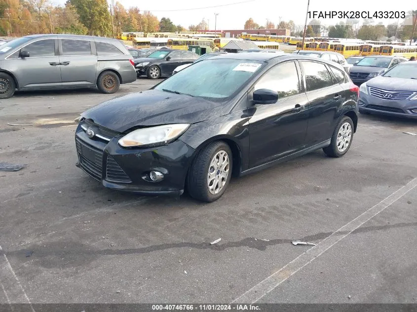 2012 Ford Focus Se VIN: 1FAHP3K28CL433203 Lot: 40746766