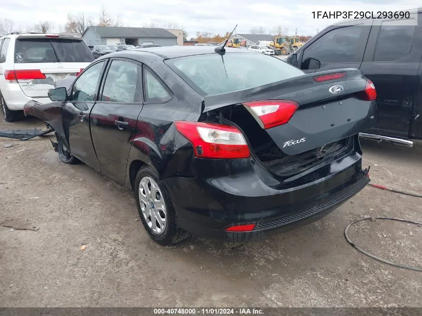 2012 Ford Focus Se VIN: 1FAHP3F29CL293690 Lot: 40748000