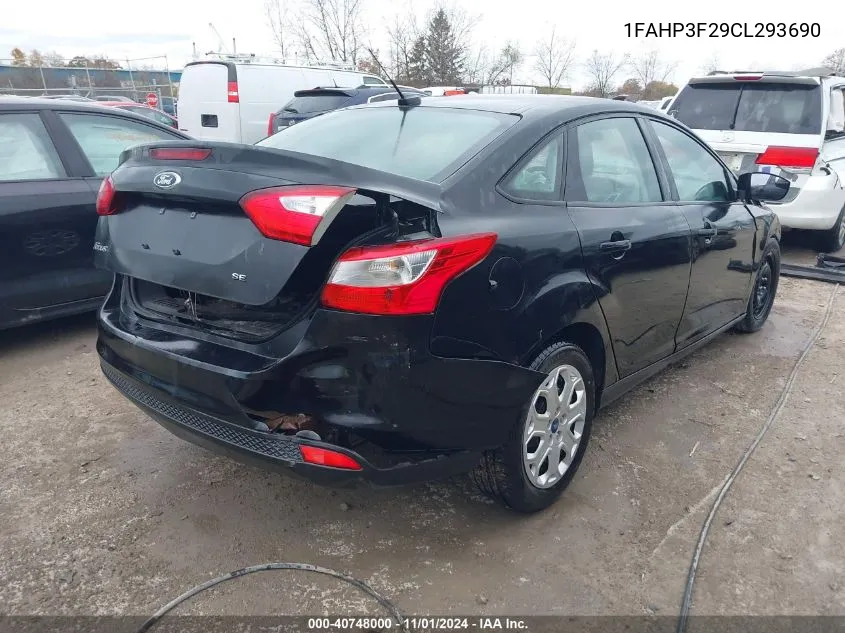 2012 Ford Focus Se VIN: 1FAHP3F29CL293690 Lot: 40748000