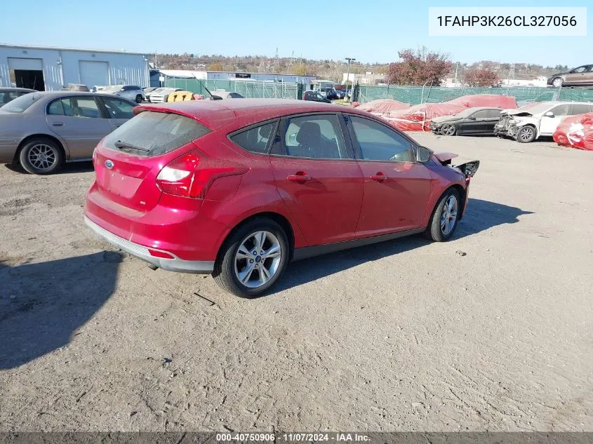 2012 Ford Focus Se VIN: 1FAHP3K26CL327056 Lot: 40750906