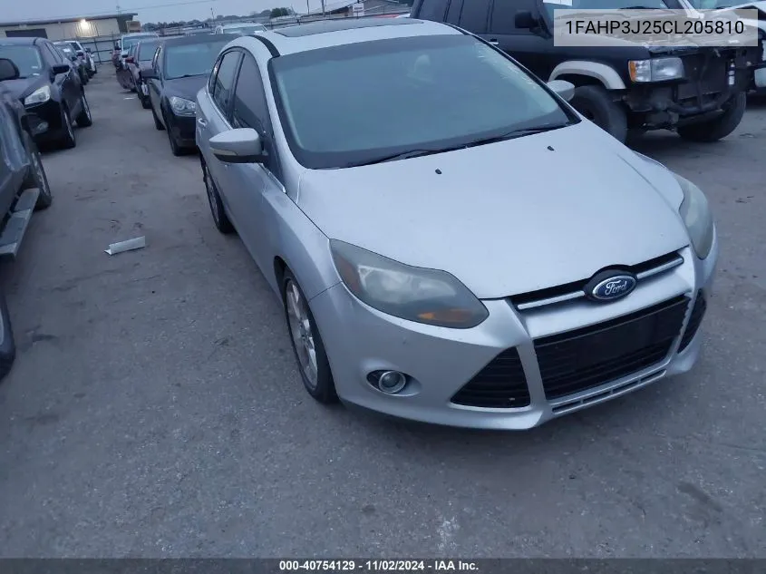 2012 Ford Focus Titanium VIN: 1FAHP3J25CL205810 Lot: 40754129