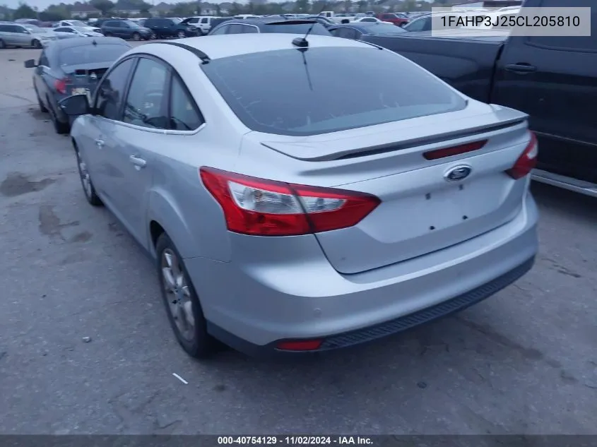 2012 Ford Focus Titanium VIN: 1FAHP3J25CL205810 Lot: 40754129