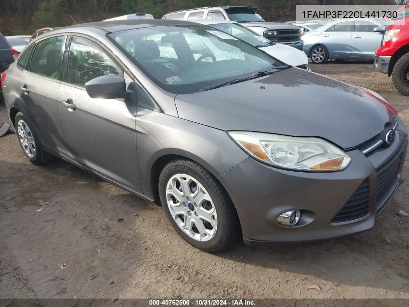 2012 Ford Focus Se VIN: 1FAHP3F22CL441730 Lot: 40762500