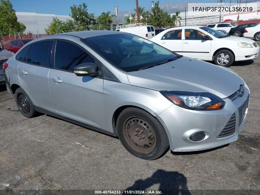 1FAHP3F27CL356219 2012 Ford Focus Se