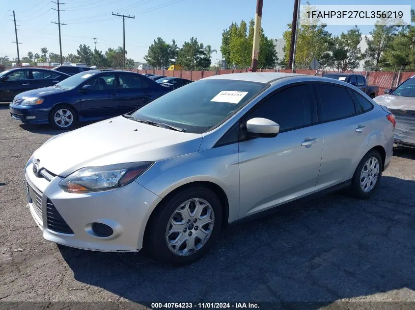 1FAHP3F27CL356219 2012 Ford Focus Se