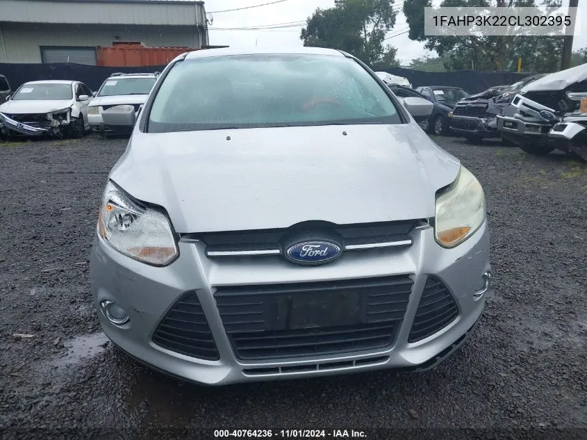 2012 Ford Focus Se VIN: 1FAHP3K22CL302395 Lot: 40764236