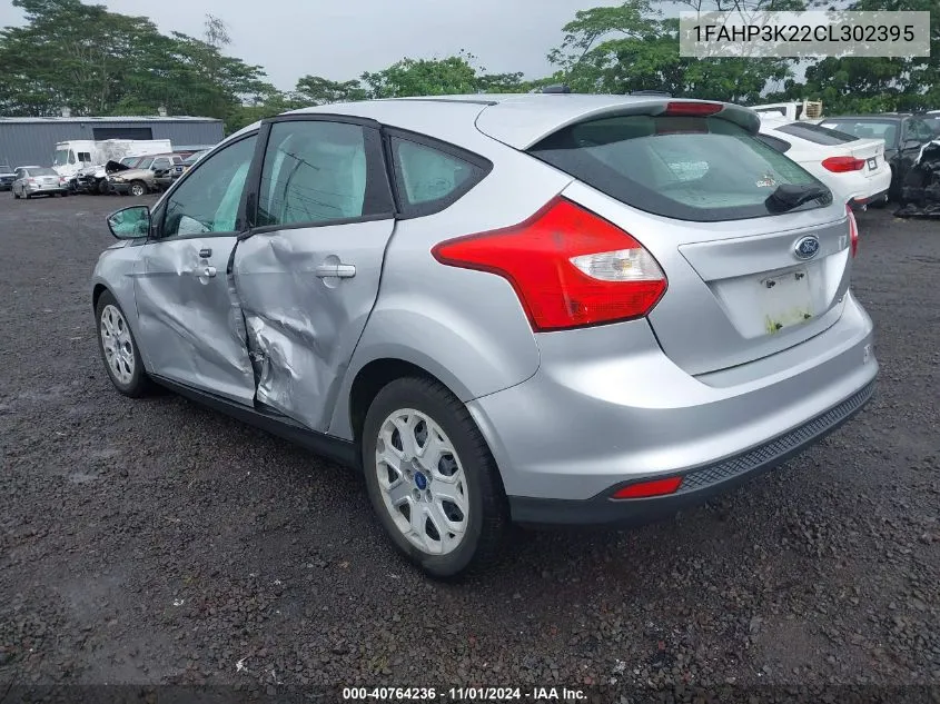 2012 Ford Focus Se VIN: 1FAHP3K22CL302395 Lot: 40764236