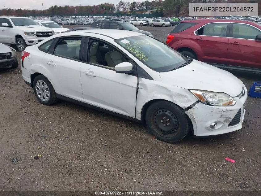 2012 Ford Focus Se VIN: 1FAHP3F22CL264872 Lot: 40765922