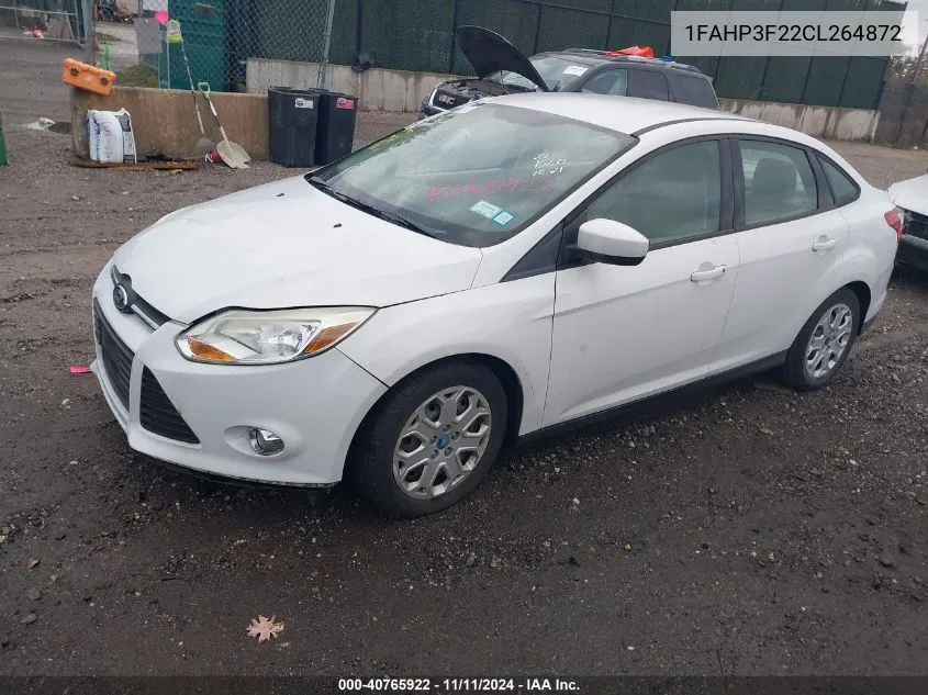 2012 Ford Focus Se VIN: 1FAHP3F22CL264872 Lot: 40765922