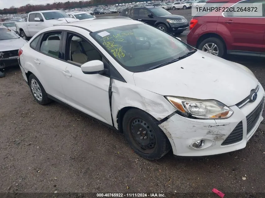 2012 Ford Focus Se VIN: 1FAHP3F22CL264872 Lot: 40765922