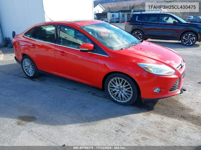 2012 Ford Focus Sel VIN: 1FAHP3H25CL430475 Lot: 40769375