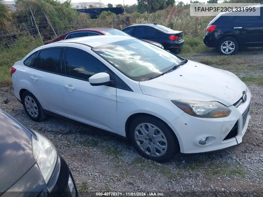 2012 Ford Focus Se VIN: 1FAHP3F23CL331995 Lot: 40770371