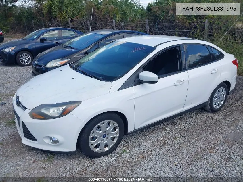 2012 Ford Focus Se VIN: 1FAHP3F23CL331995 Lot: 40770371