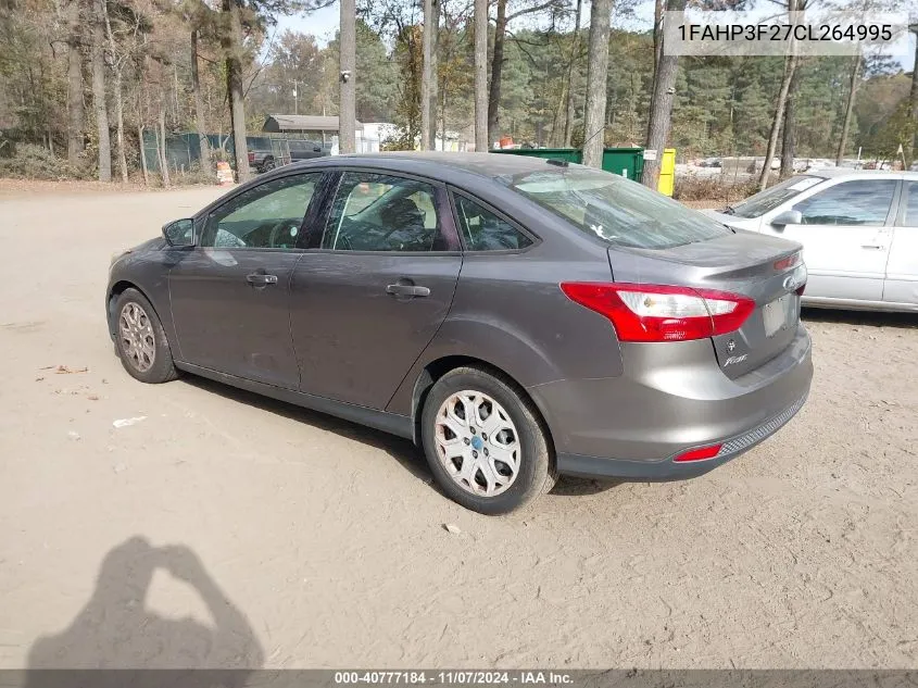 2012 Ford Focus Se VIN: 1FAHP3F27CL264995 Lot: 40777184