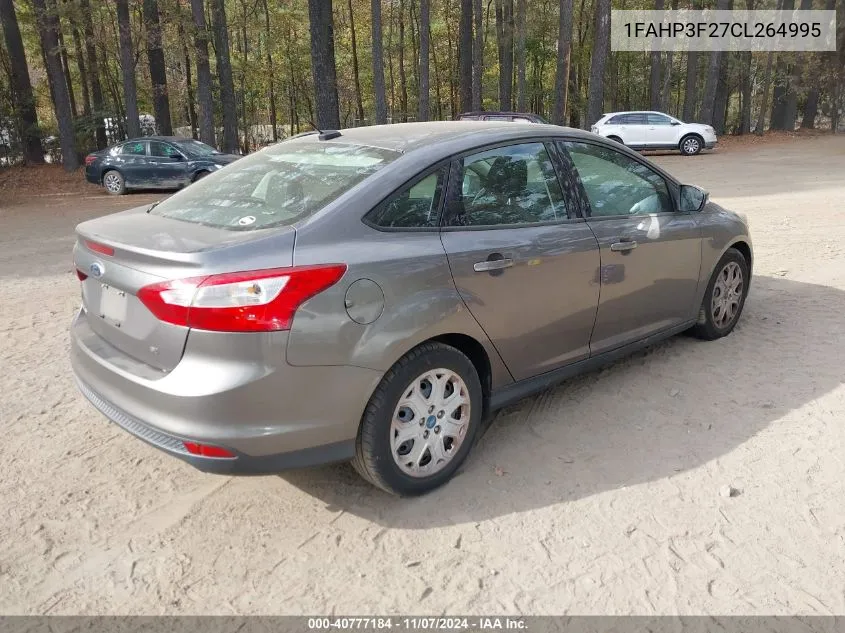 2012 Ford Focus Se VIN: 1FAHP3F27CL264995 Lot: 40777184