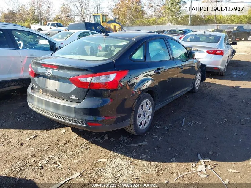 2012 Ford Focus Se VIN: 1FAHP3F29CL427937 Lot: 40781723