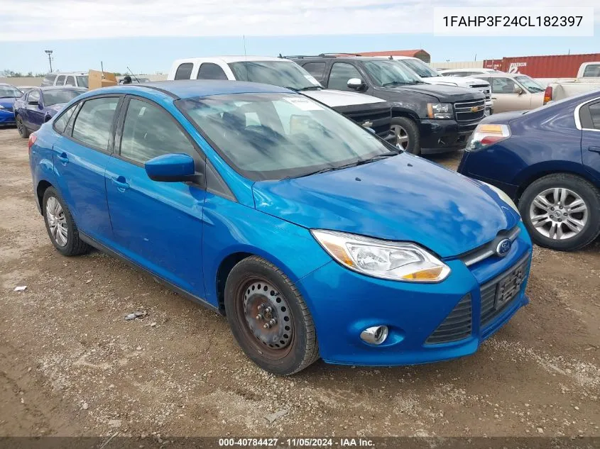 2012 Ford Focus Se VIN: 1FAHP3F24CL182397 Lot: 40784427