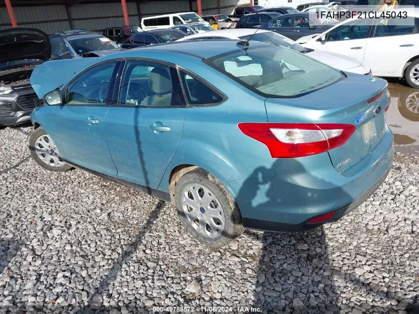 2012 Ford Focus Se VIN: 1FAHP3F21CL45043 Lot: 40788572