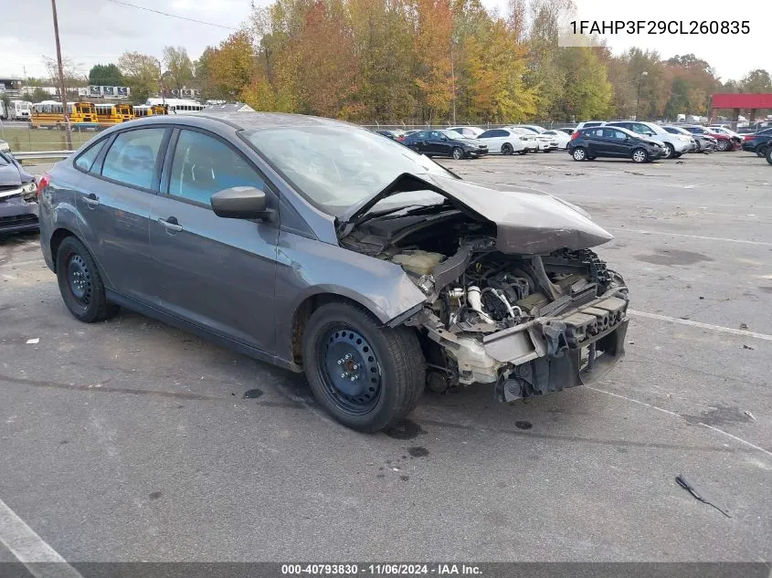 2012 Ford Focus Se VIN: 1FAHP3F29CL260835 Lot: 40793830