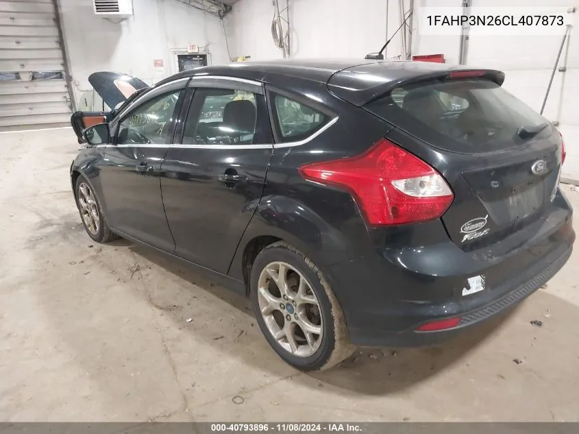 2012 Ford Focus Titanium VIN: 1FAHP3N26CL407873 Lot: 40793896