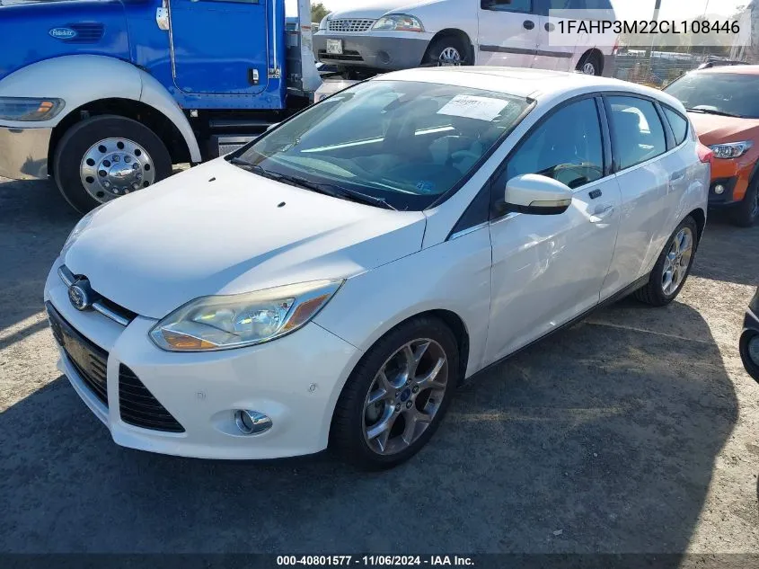 2012 Ford Focus Sel VIN: 1FAHP3M22CL108446 Lot: 40801577