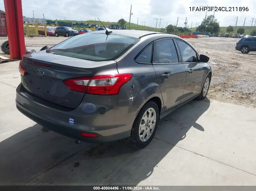 2012 Ford Focus Se VIN: 1FAHP3F24CL211896 Lot: 40804496