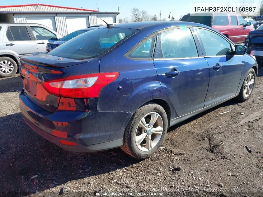 2012 Ford Focus Se VIN: 1FAHP3F2XCL160887 Lot: 40805624