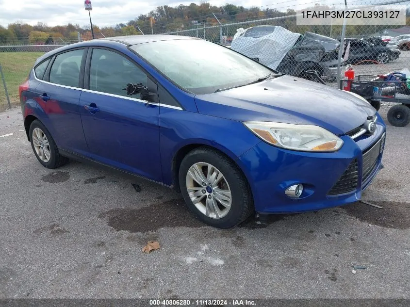 2012 Ford Focus Sel VIN: 1FAHP3M27CL393127 Lot: 40806280