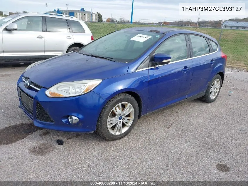 2012 Ford Focus Sel VIN: 1FAHP3M27CL393127 Lot: 40806280