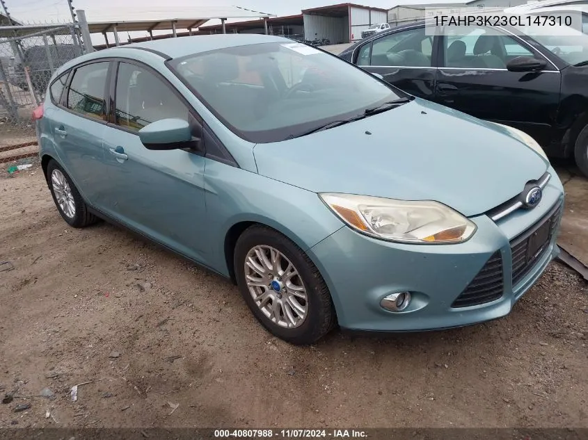 2012 Ford Focus Se VIN: 1FAHP3K23CL147310 Lot: 40807988