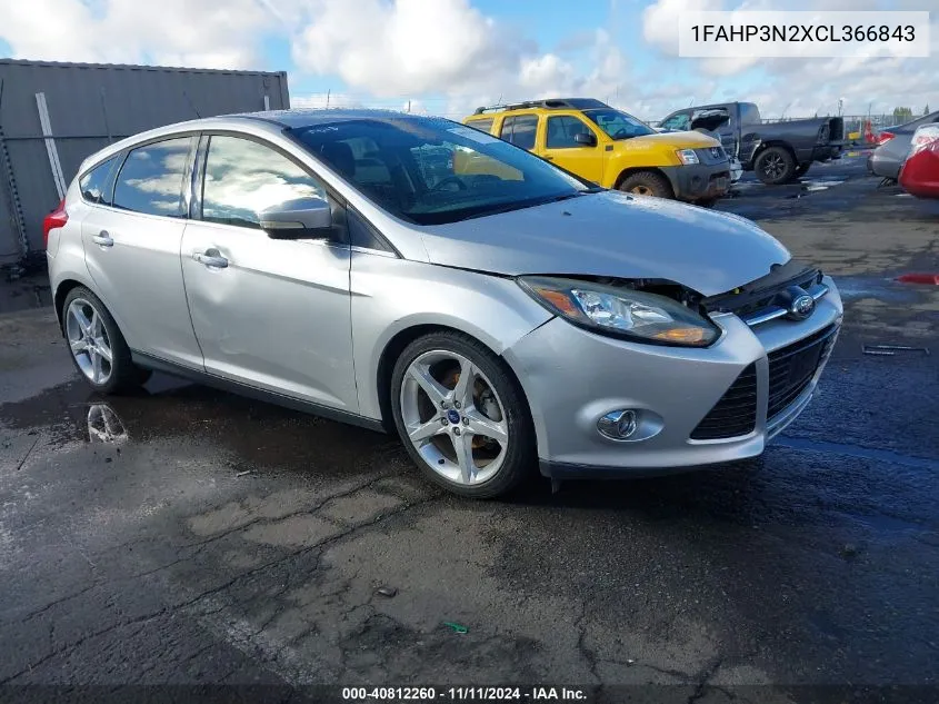 2012 Ford Focus Titanium VIN: 1FAHP3N2XCL366843 Lot: 40812260