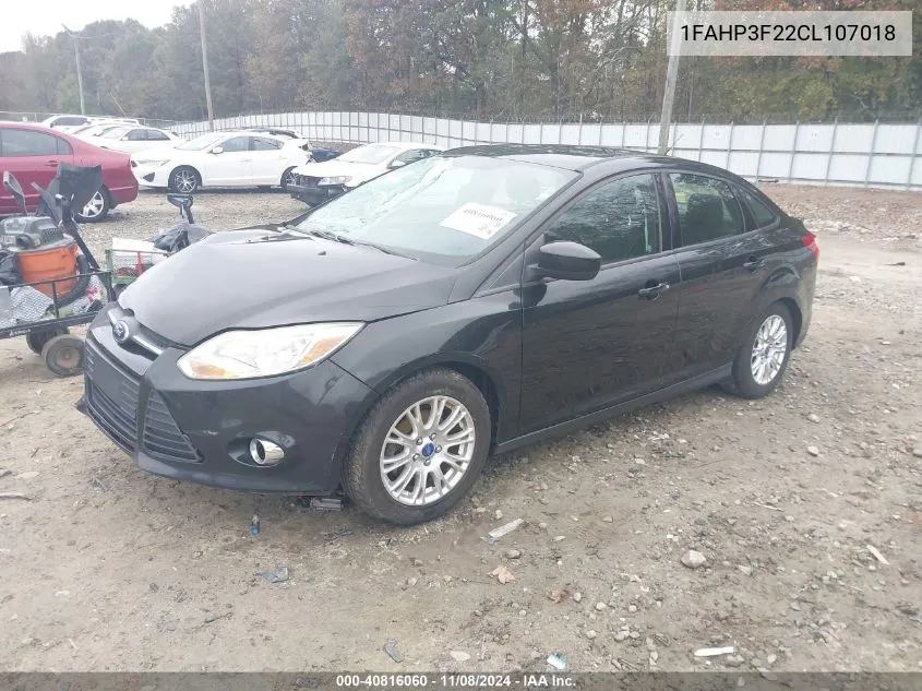 2012 Ford Focus Se VIN: 1FAHP3F22CL107018 Lot: 40816060