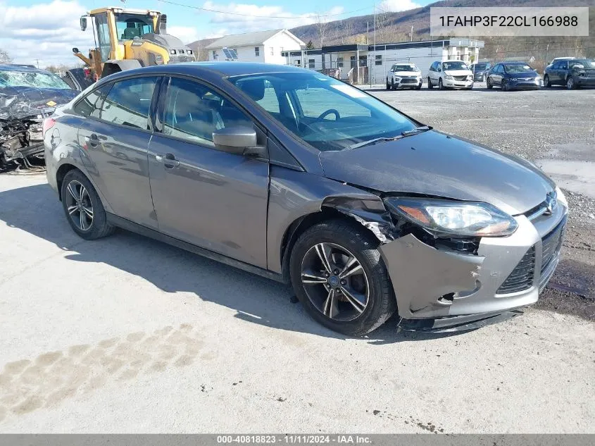 2012 Ford Focus Se VIN: 1FAHP3F22CL166988 Lot: 40818823