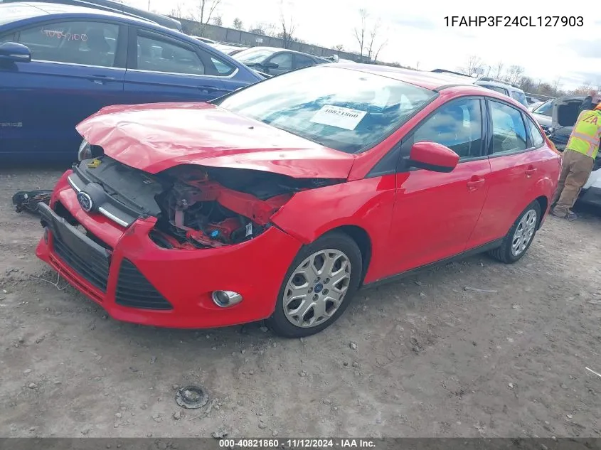 2012 Ford Focus Se VIN: 1FAHP3F24CL127903 Lot: 40821860