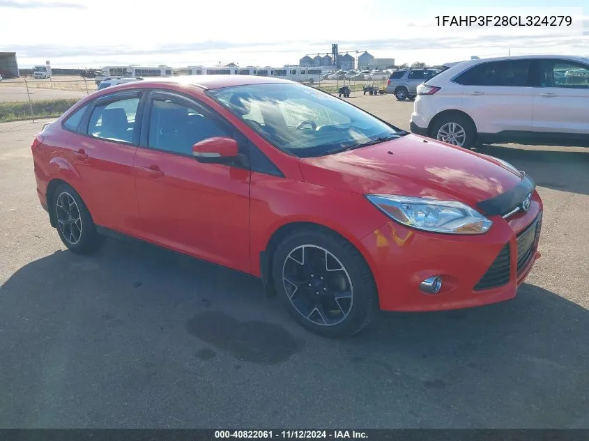 2012 Ford Focus Se VIN: 1FAHP3F28CL324279 Lot: 40822061