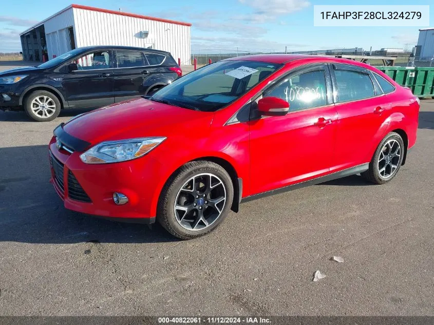 2012 Ford Focus Se VIN: 1FAHP3F28CL324279 Lot: 40822061