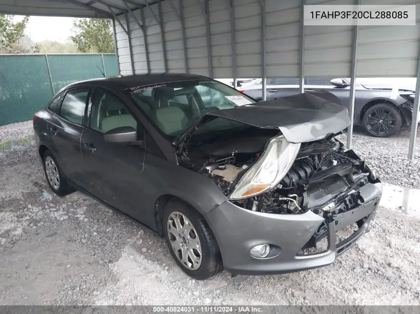 2012 Ford Focus Se VIN: 1FAHP3F20CL288085 Lot: 40824031