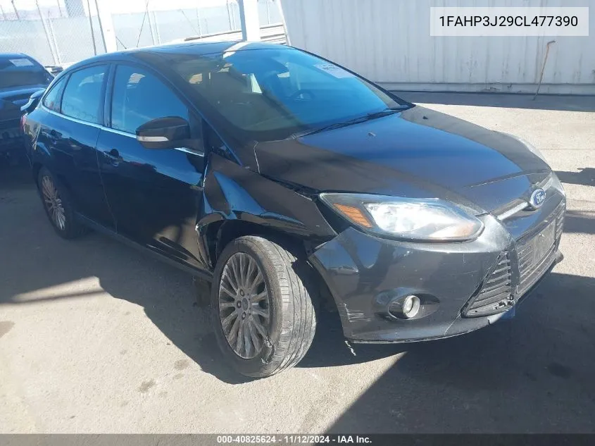 2012 Ford Focus Titanium VIN: 1FAHP3J29CL477390 Lot: 40825624