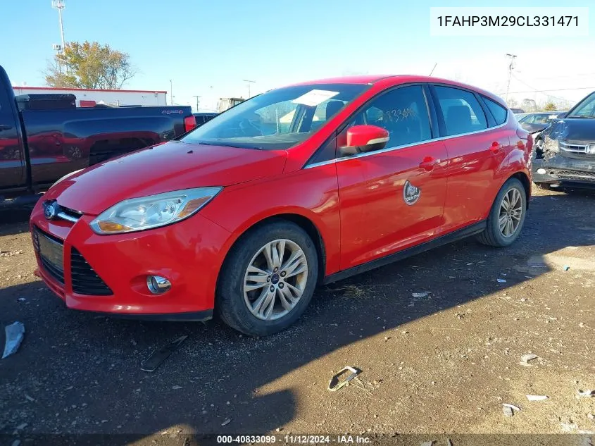 2012 Ford Focus Sel VIN: 1FAHP3M29CL331471 Lot: 40833099