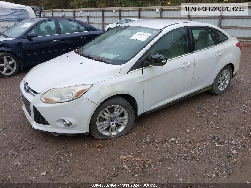 2012 Ford Focus Sel VIN: 1FAHP3H2XCL424283 Lot: 40837464