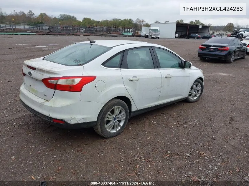 2012 Ford Focus Sel VIN: 1FAHP3H2XCL424283 Lot: 40837464