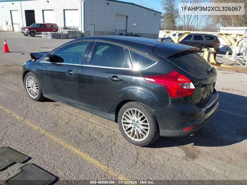 2012 Ford Focus Sel VIN: 1FAHP3M2XCL326067 Lot: 40840398