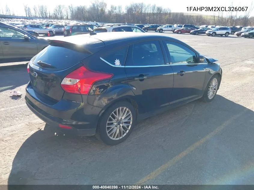 2012 Ford Focus Sel VIN: 1FAHP3M2XCL326067 Lot: 40840398