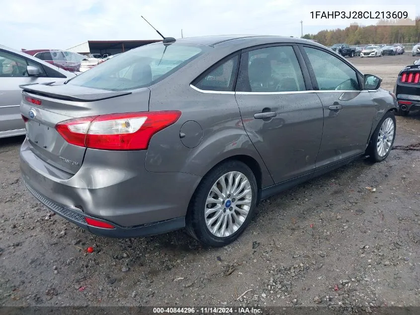 2012 Ford Focus Titanium VIN: 1FAHP3J28CL213609 Lot: 40844296