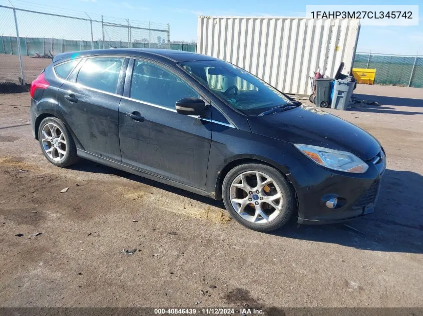 2012 Ford Focus Sel VIN: 1FAHP3M27CL345742 Lot: 40846439