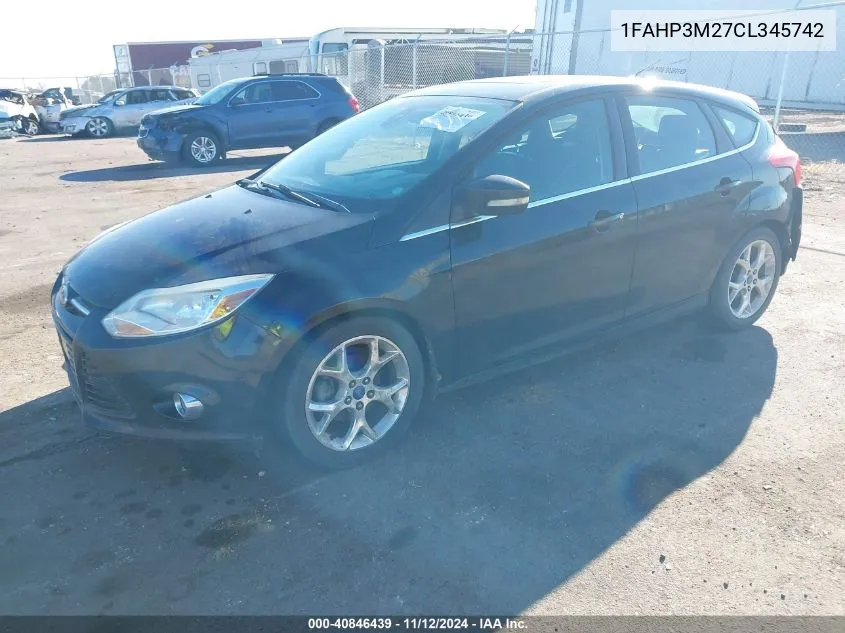 2012 Ford Focus Sel VIN: 1FAHP3M27CL345742 Lot: 40846439