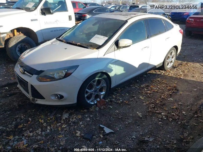 2012 Ford Focus Titanium VIN: 1FAHP3J21CL234656 Lot: 40851605