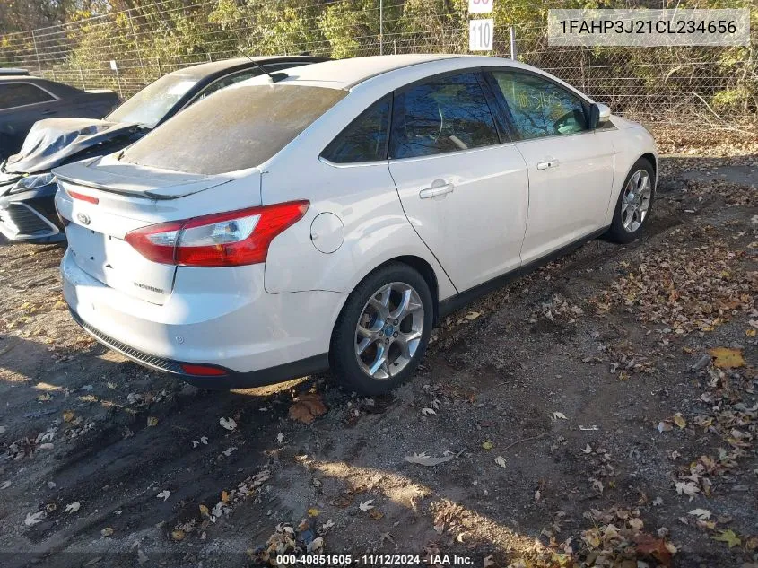 2012 Ford Focus Titanium VIN: 1FAHP3J21CL234656 Lot: 40851605